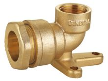 ZS700-4010: Brass Wall Plate Elbow 