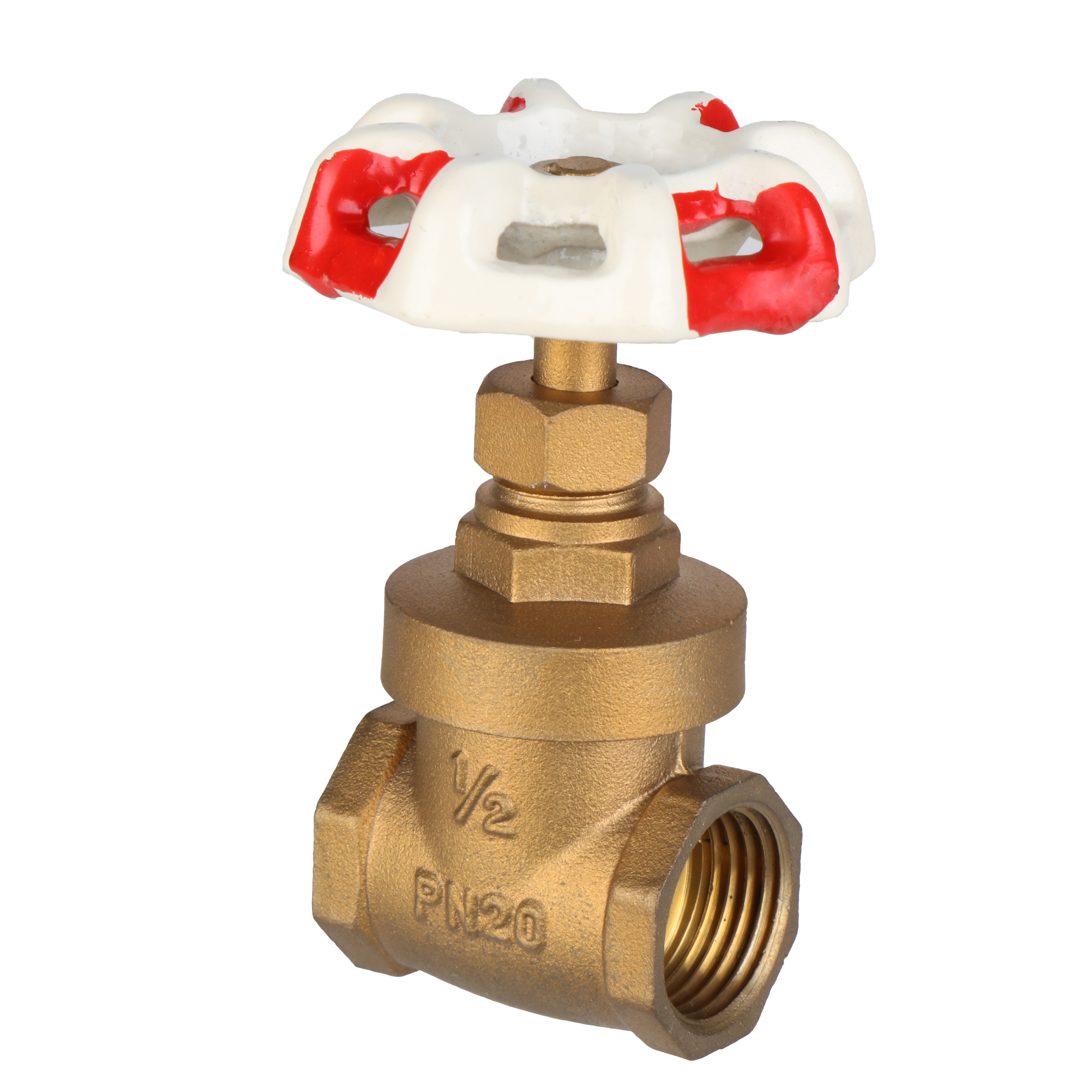 ZS400-1004: Brass Gate Valve With Casting Iron Handle 