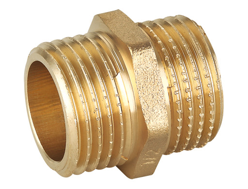 ZS500-1001: Brass Equal Nipple M x M 