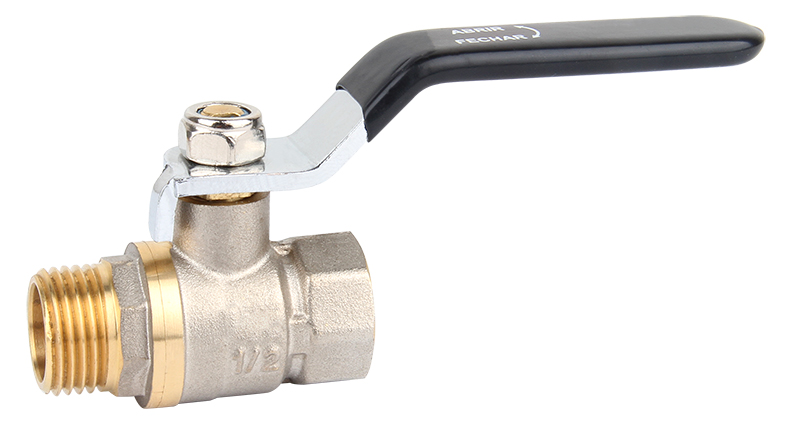 ZS200-1012: Brass Standard Bore Ball Valve Steel Handle 