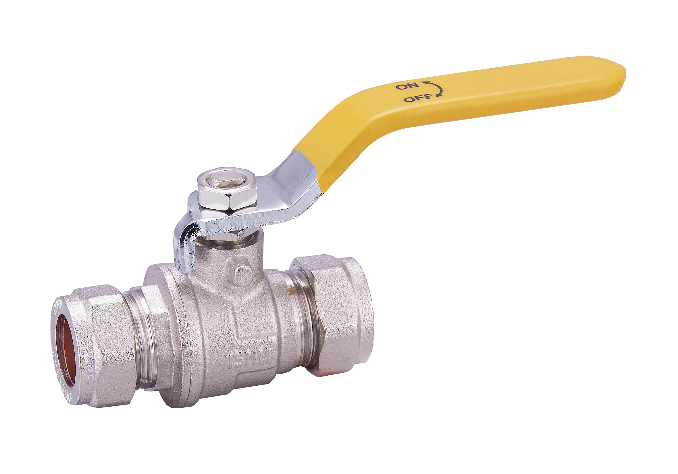 ZS200-1011: Brass Compression Ball Valve Lever Handle 