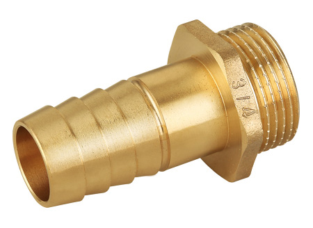 ZS500-1014: Brass Hex Male Hose Nipple 