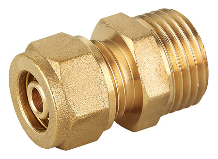 ZS600-1001: Brass Pex Male Straight Coupler 