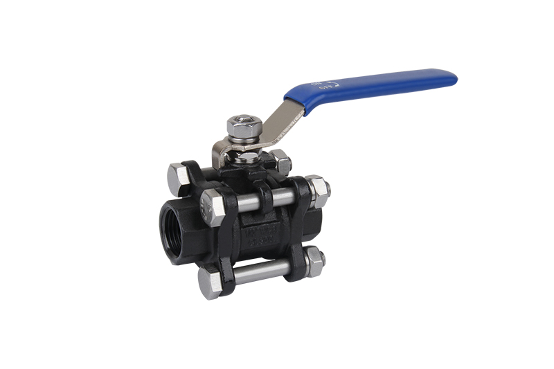ZS200-1016: WCB 3Pieces Ball Valve S.S Handle 