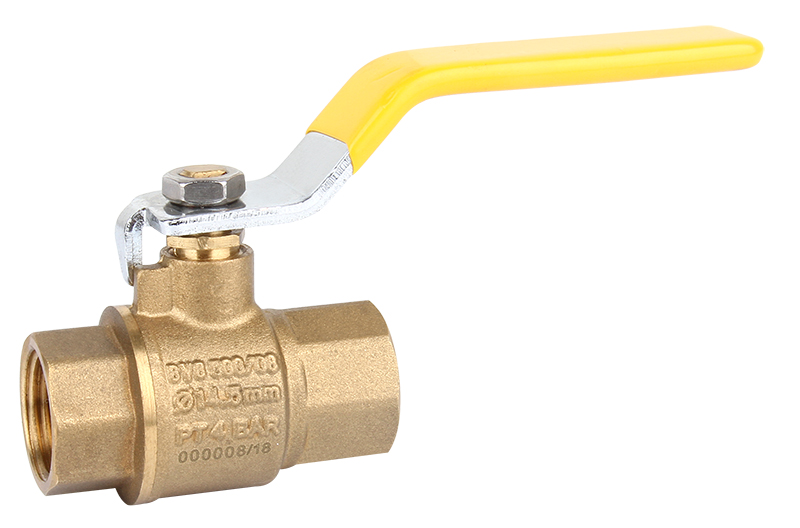 ZS200-1008: Brass Full Bore Gas Ball Valve Lever Handle 