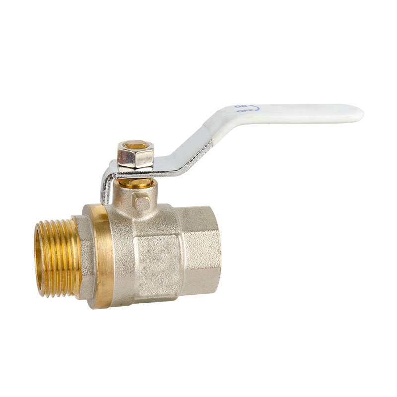 ZS200-1013: Brass Full Bore Ball Valve Steel Lever Handle 