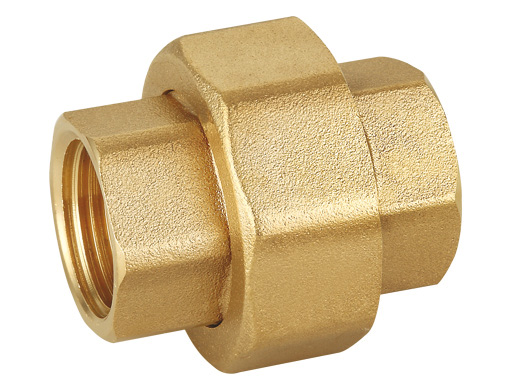 ZS500-1013: Brass Straight Union O-ring Seal F x F 