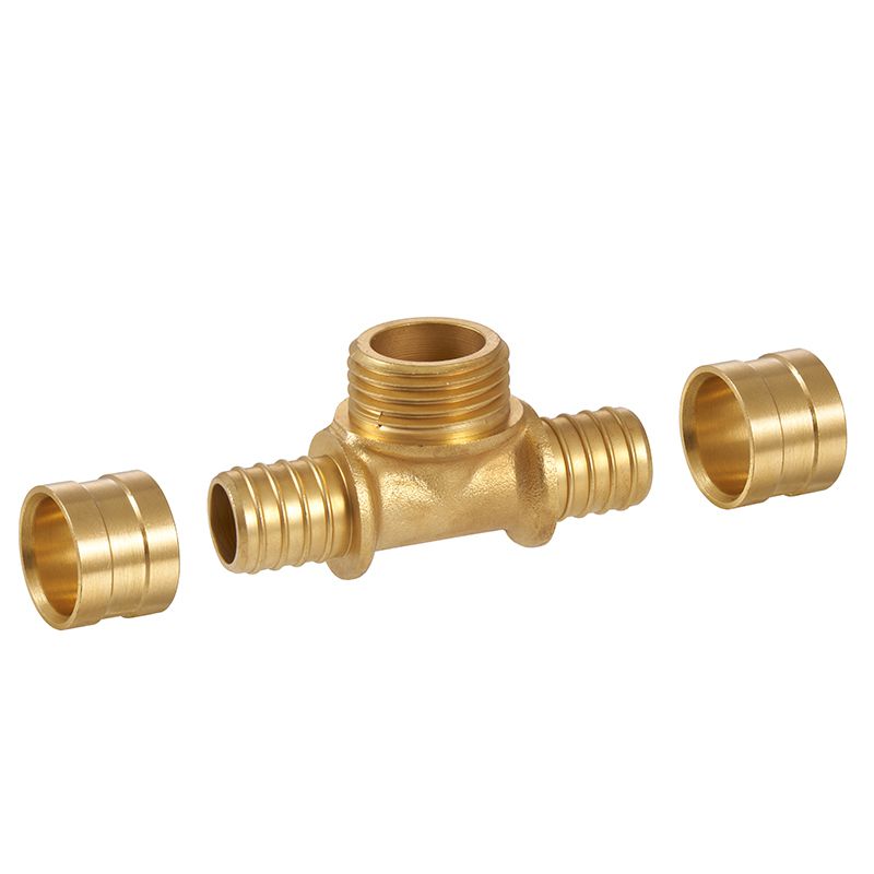 ZS600-4011: Brass Slidding Male Tee 