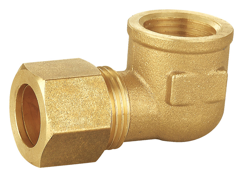 ZS100-3006: Brass Compression Female Elbow 