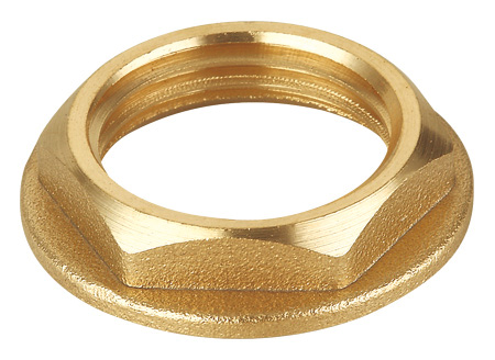 ZS500-1018: Brass Hex Flange Nut 