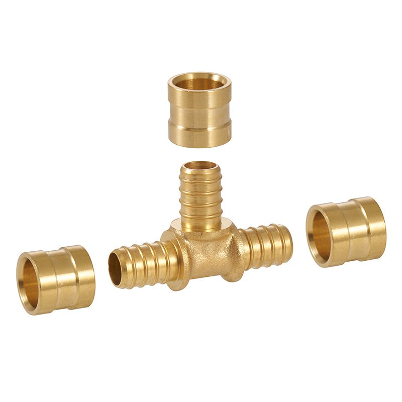 ZS600-4008: Brass Slidding Equal Tee 