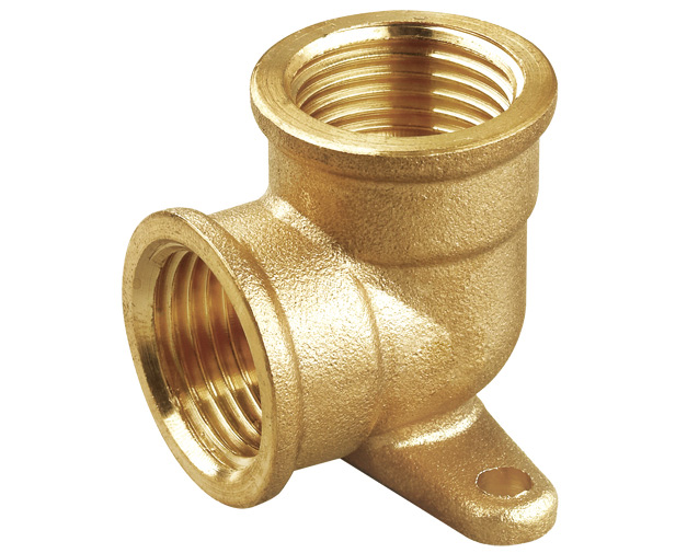 ZS500-1021: Brass Wallplate Elbow F x F 