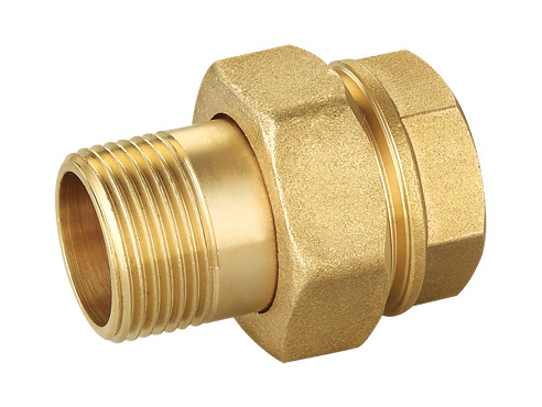 ZS500-1012: Brass Straingh Union  O-ring Seal M x F 