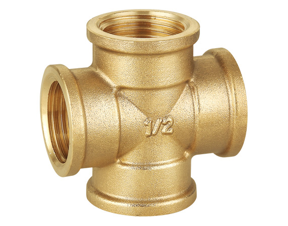 ZS500-1028: Brass Equal Cross F×F×F×F