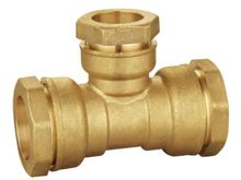 ZS700-4012: Brass Compression Reduce Tee 