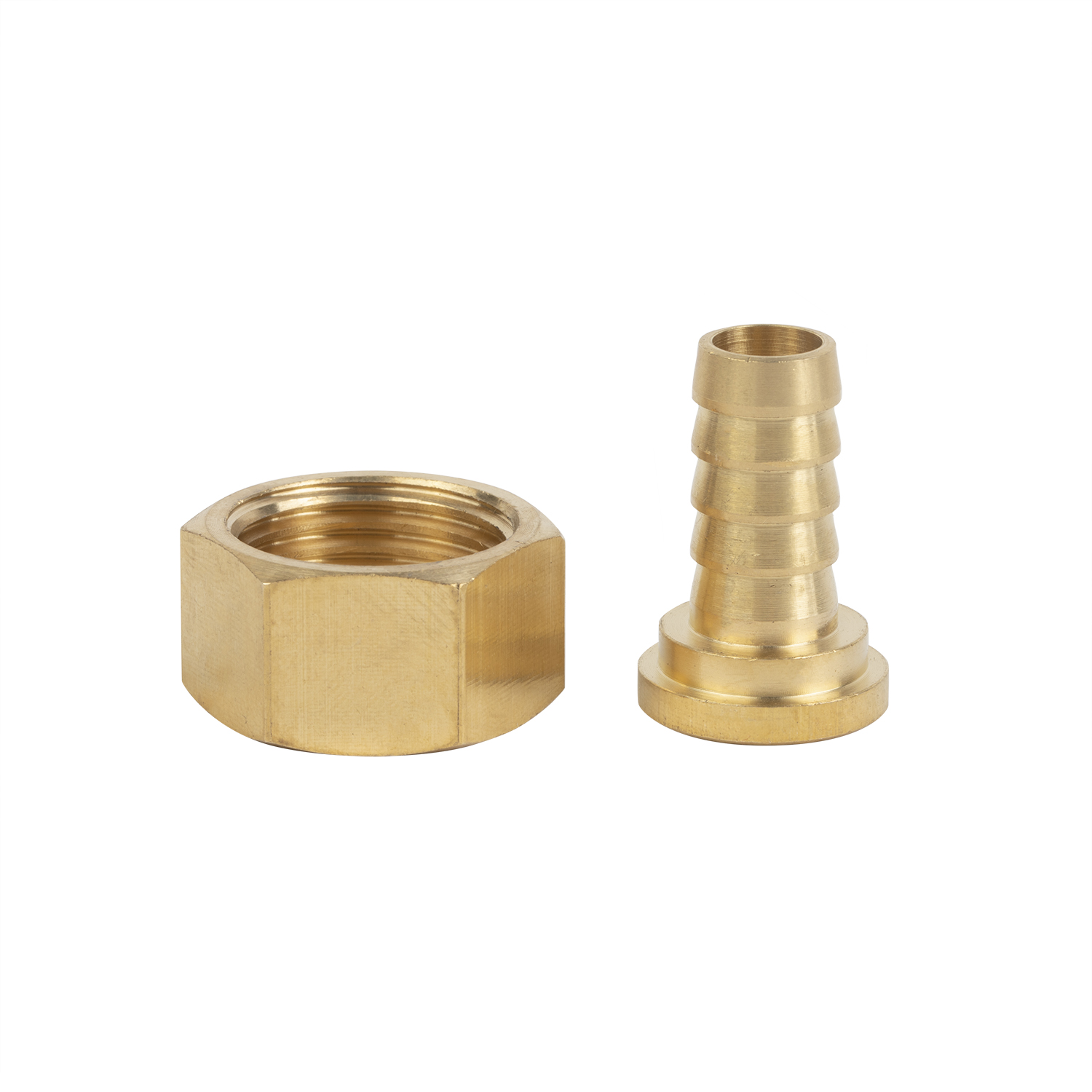 ZS100-1024: Brass Hose Barb Swivel Coupler 